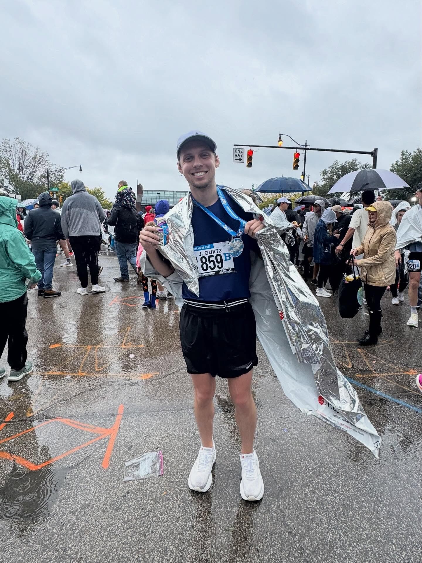 A rainy first 26.2! 3 hours 49 minutes
